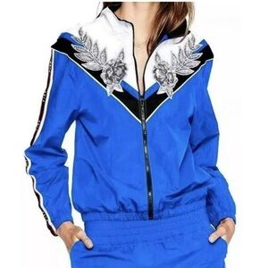 Pink Victoria's Secret Women's Full‎ Zip Bling Anorak Jacket Wind Breaker Medium